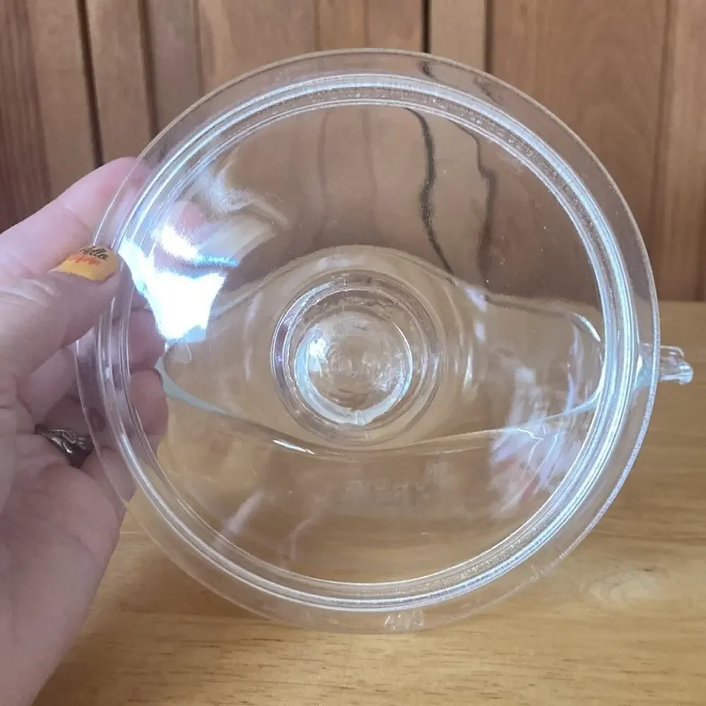 Vintage Pyrex Clear Glass Mini Casserole Dish With Lid